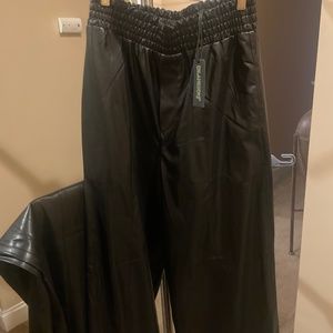 Faux leather pants
